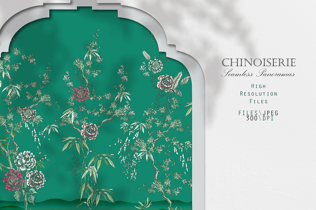 Chinoiserie Seamless Panoramas, an Illustration by Irina Dolgikh (Photo 1 of 17)