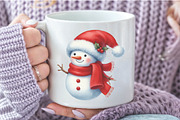 Christmas Snowman Clipart, an Illustration by Libby Wishes (Thumbnail 3 of 8)