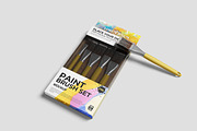 Paint Brush Set Mockup, a Product Mockup by bimockup (Thumbnail 3 of 6)