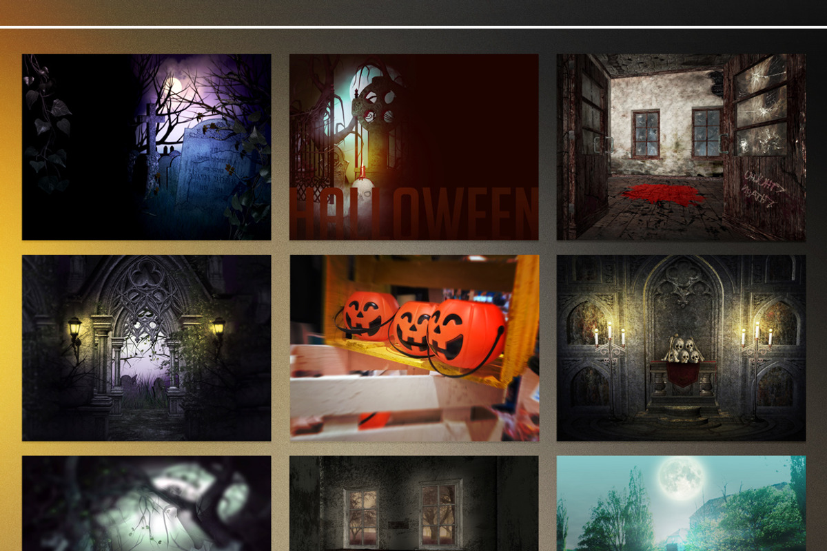 Halloween Backgrounds Set, a Texture Graphic by Backgrounds Store (Photo 3 of 4)