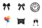 Black and white New year clipart, an Illustration by CreationArt (Thumbnail 2 of 5)