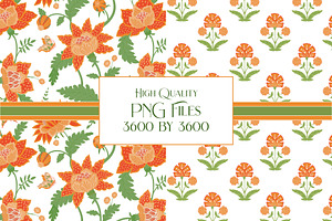 Orange Bohemian Pattern Pack