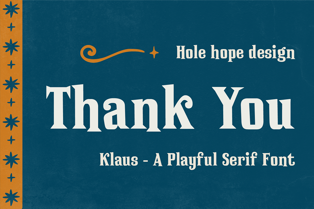 Klaus – A Playful Serif Font, a Serif Font by Hole Hope Design (Photo 8 of 8)