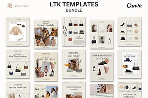 20 Editable LTK Templates for Canva, a Social Media Template by StudioByElevate