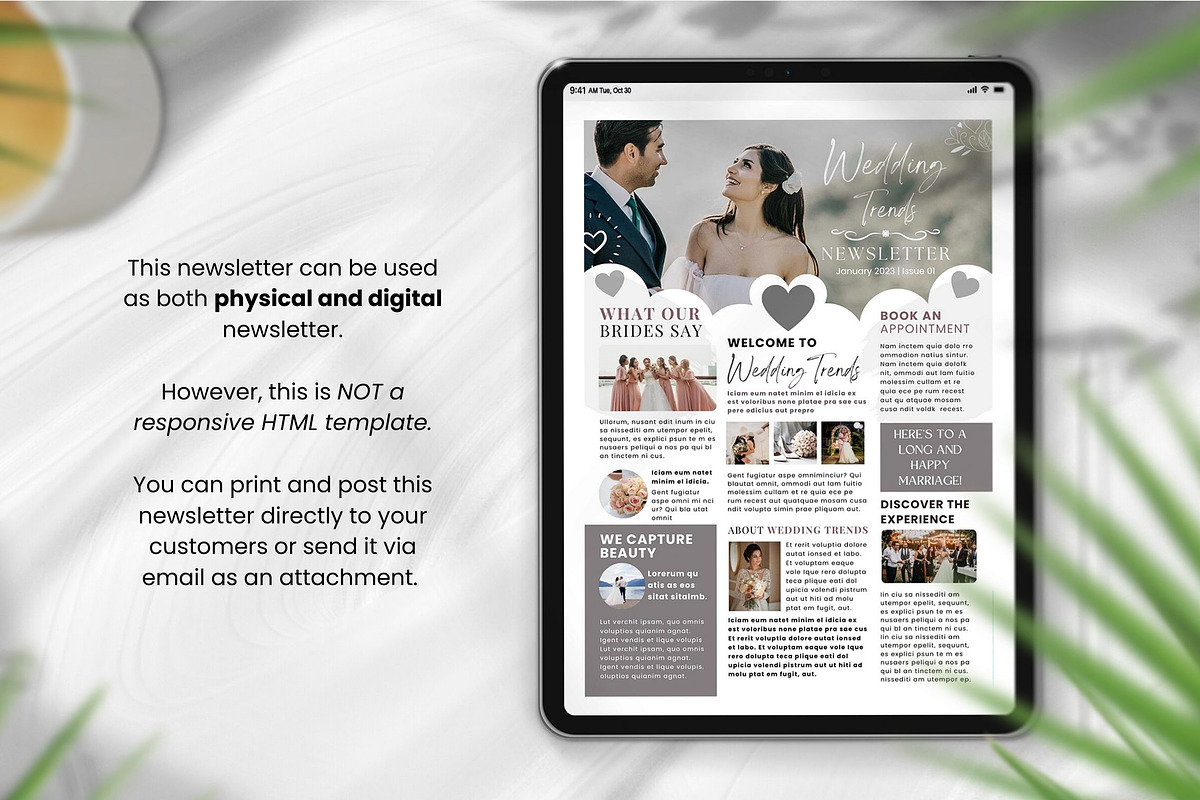 Canva Newsletter Template Wedding, a Flyer Template by PixelCraft (Photo 14 of 15)
