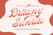 Britany Sunrise Vintage Script Font, a Script Font by RantautypeStudio (Thumbnail 1 of 13)