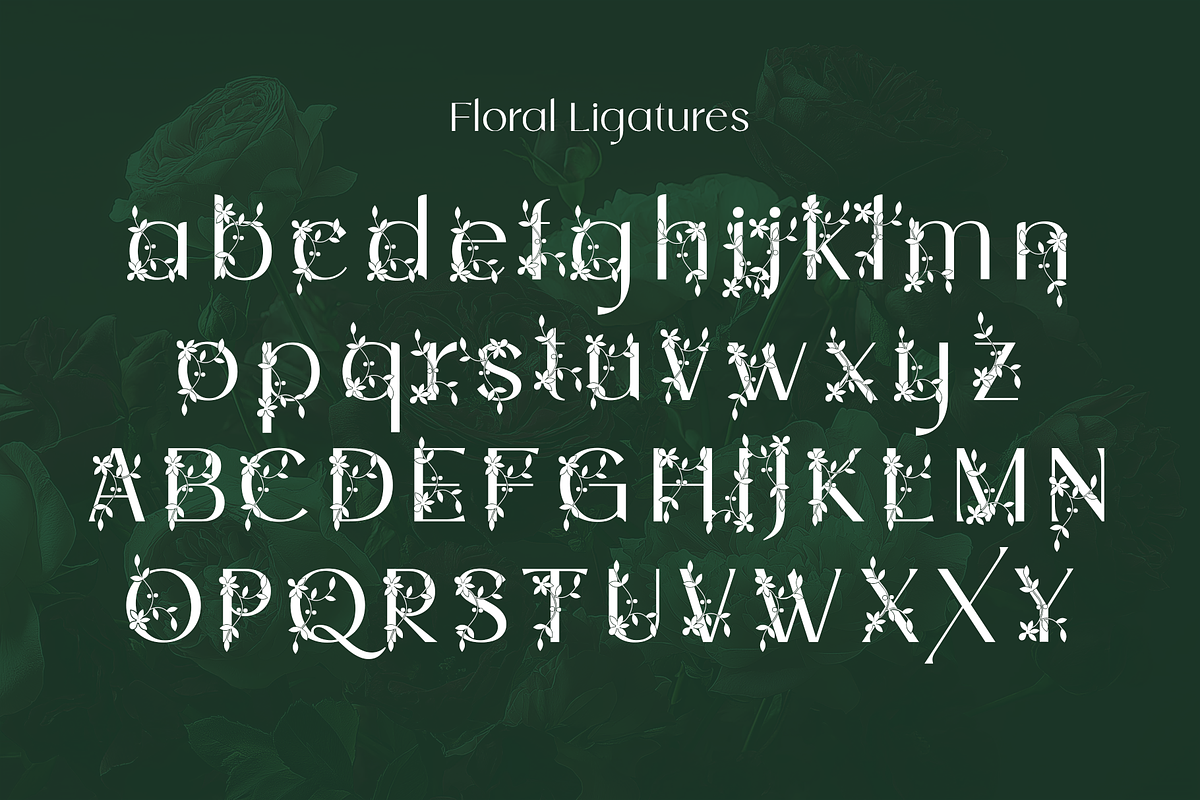Luxmont - Elegant Floral Typeface, a Serif Font by HipFonts (Photo 2 of 10)