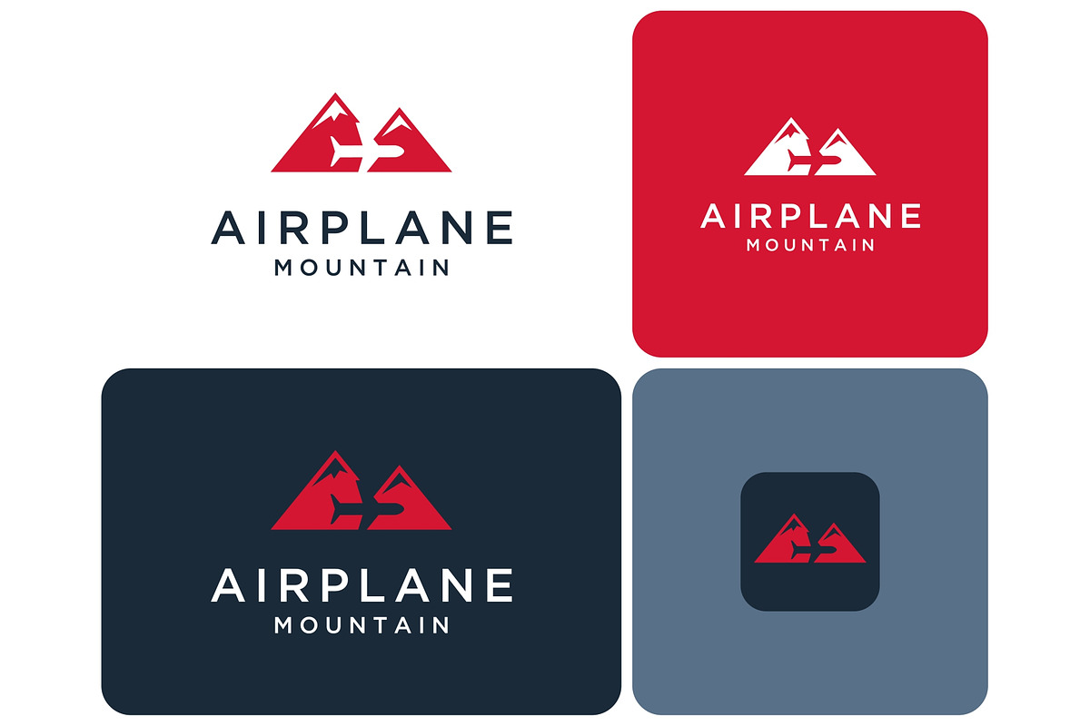 Airplane Mountain Logo, a Branding & Logo Template by ika trisiana (Photo 1 of 2)