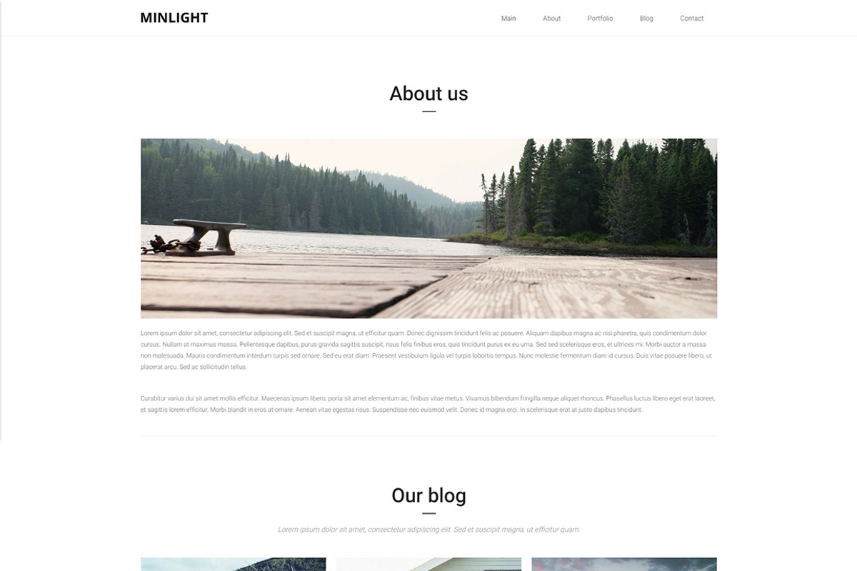 Minlight - Minimal Creative Theme, a HTML Template by valthemes (Photo 2 of 7)