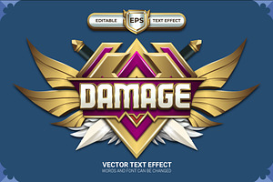 Damage Badge With Text Effect