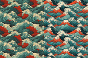 Waves of Japan: Seamless Patterns, a Pattern Graphic by TheBlackPixelCo (Thumbnail 5 of 8)