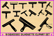 10 Squeegee Silhouette Clipart Set, an Illustration by Designer_Momina (Thumbnail 1 of 4)