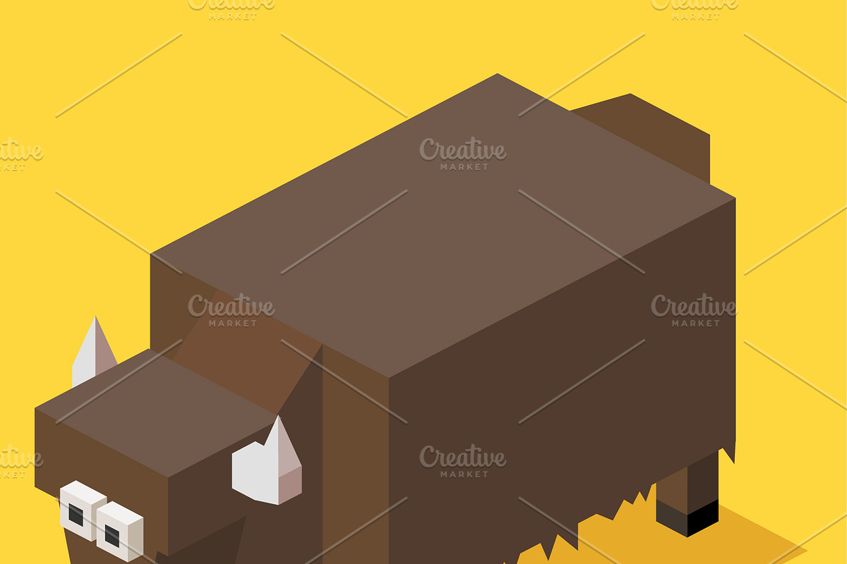 3D Illustration Isometric Collection, an Animal 3D Model by Designbytowo (Photo 12 of 16)