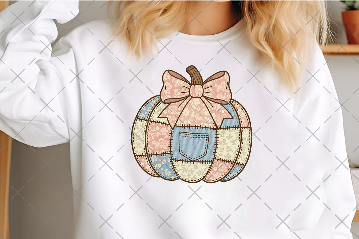 Coquette Denim Pumpkin Halloween, an Illustration by Craft Nest (Photo 2 of 6)
