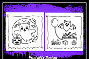 Adorable Cute Halloween Kids Color, an Animal Illustration by Printable Design Store (Thumbnail 8 of 9)