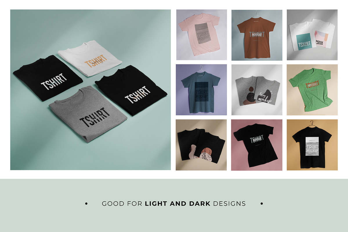 REALISTIC BASIC TSHIRT MOCKUP BUNDLE, a Shirt Mockup by TrendkeyMockups (Photo 3 of 8)