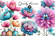 Quirky Flowers Clipart Whimsical, an Illustration by CreationArt (Thumbnail 1 of 5)