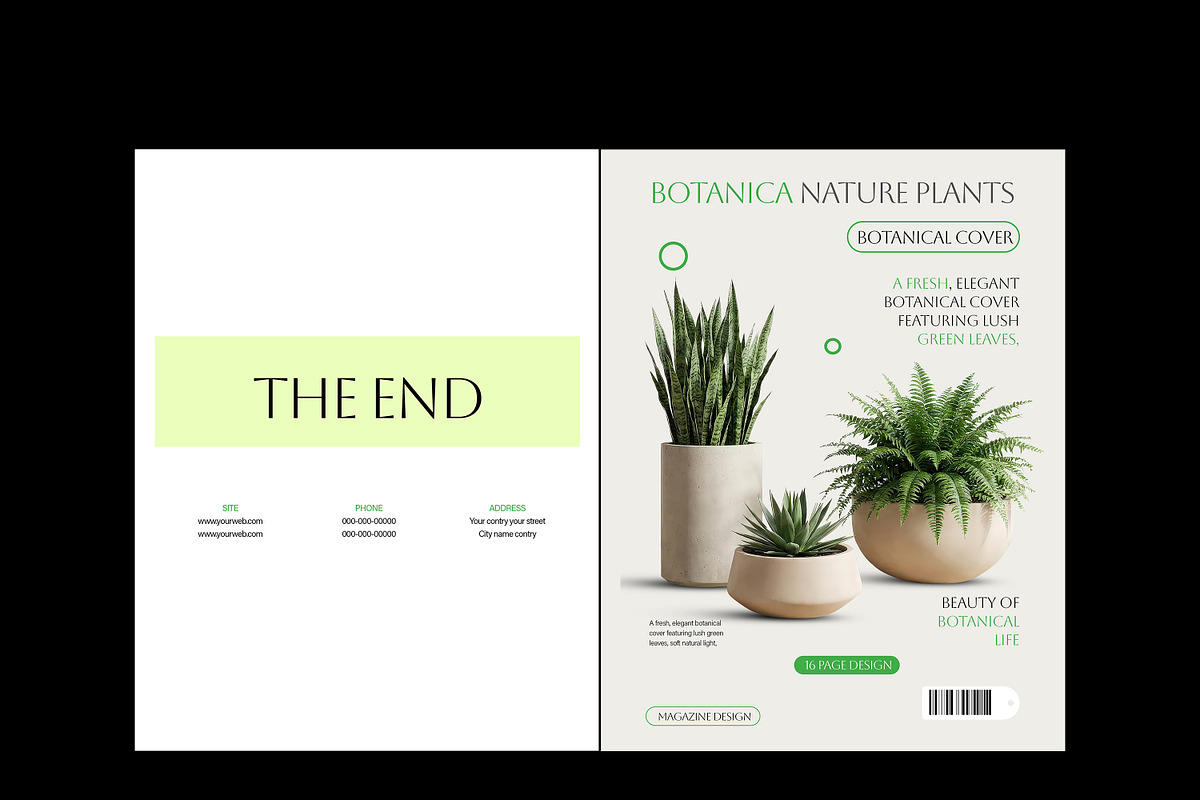Botanical magazine design template, a Magazine Template by Shajib Shikder (Photo 7 of 7)