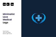 Minimalist Love Medical Logo, a Branding & Logo Template by Luxury Logos (Thumbnail 1 of 4)
