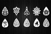 20 Svg earrings laser cut files, a Graphic by CncCutModel (Thumbnail 3 of 3)