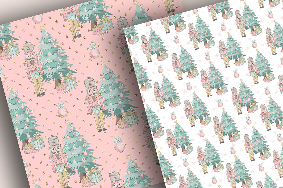 Nutcracker digital paper pack, a Pattern Graphic by designloverstudio (Photo 2 of 6)