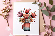 Whimsical spring mason jar clipart, an Illustration by SinaCreation (Thumbnail 6 of 11)