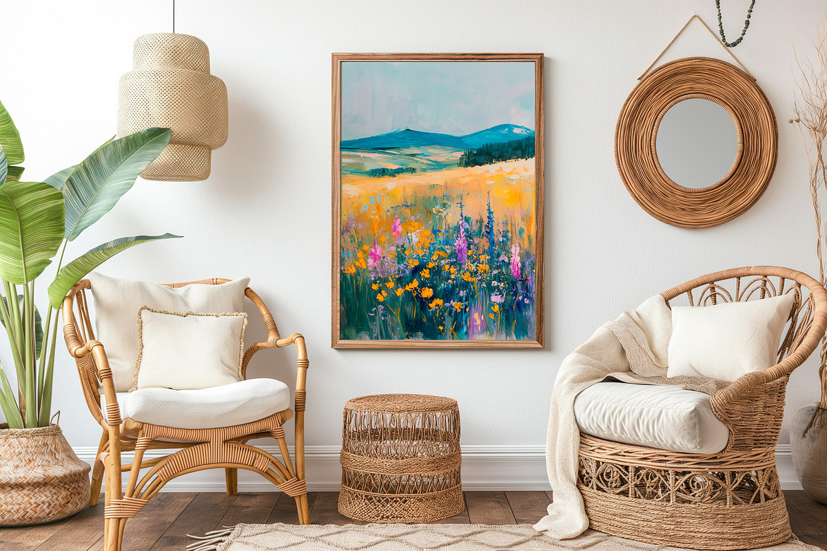 Boho Style Frame Mockup Bundle, a Household Mockup by AlineArtStore (Photo 8 of 12)
