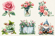 Mint & Pink Rose Garden Sublimation, an Illustration by OK Design (Thumbnail 5 of 5)
