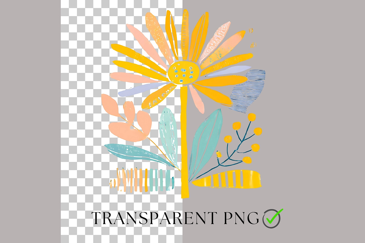 Boho Flower Clipart Abstract, a Decorative Illustration by Nicole Branger Art (Photo 2 of 19)