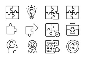 Creative symbols representing puzzle, a Person Illustration by ZinetroN