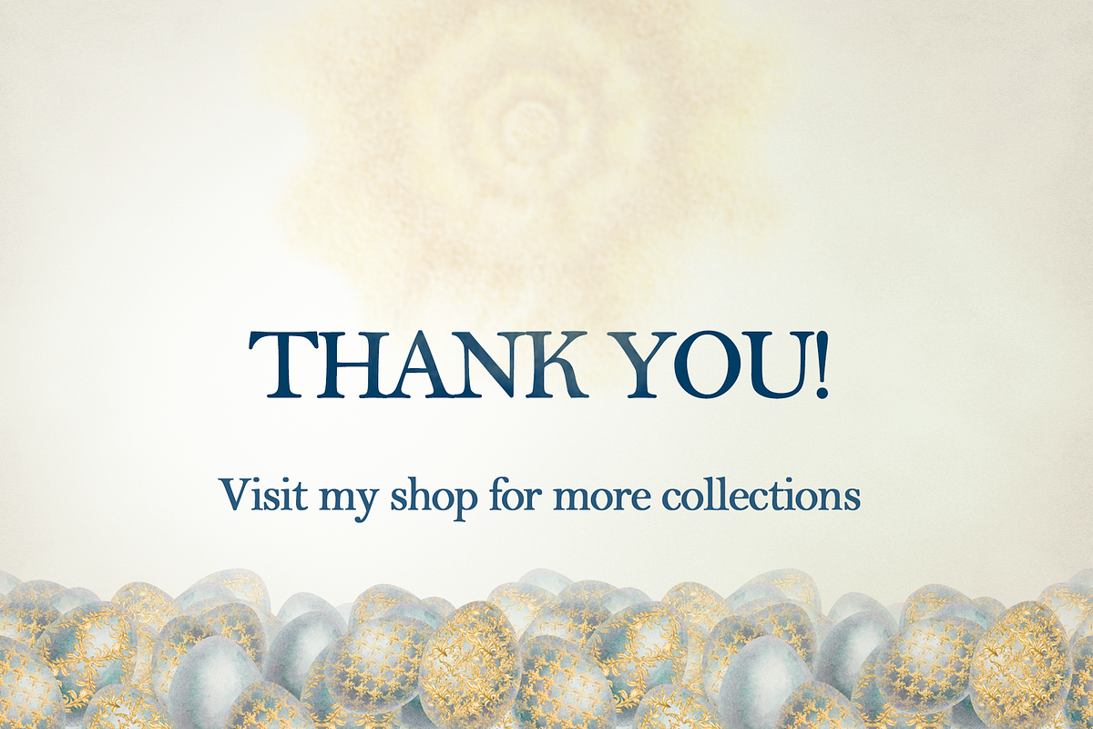 Easter Royal Eggs Clipart Set, a Decorative Illustration by EL_SUHOVA (Photo 7 of 7)