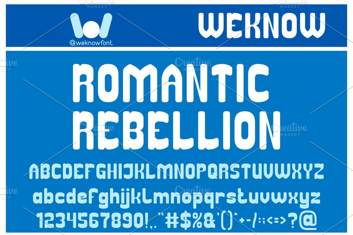 Romantic Rebellion font, a Font by weknow (Photo 1 of 8)