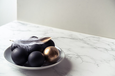 Minimal easter stock image stock photo containing minimal and black, a Holiday Photo by Una Matison