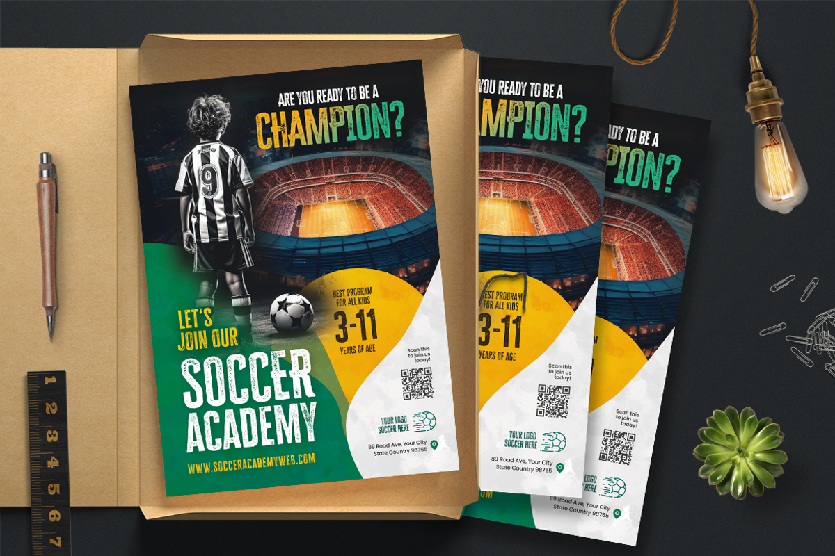 Soccer Academy Flyer Template, a Flyer Template by Boostock (Photo 2 of 4)