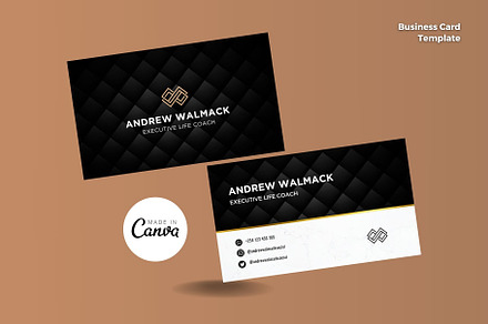 Modern Business Card Canva Template, a Branding & Logo Template by MK Creatives