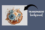 Watercolor Blue Western Boho Clipart, an Illustration by Designworld (Thumbnail 6 of 6)