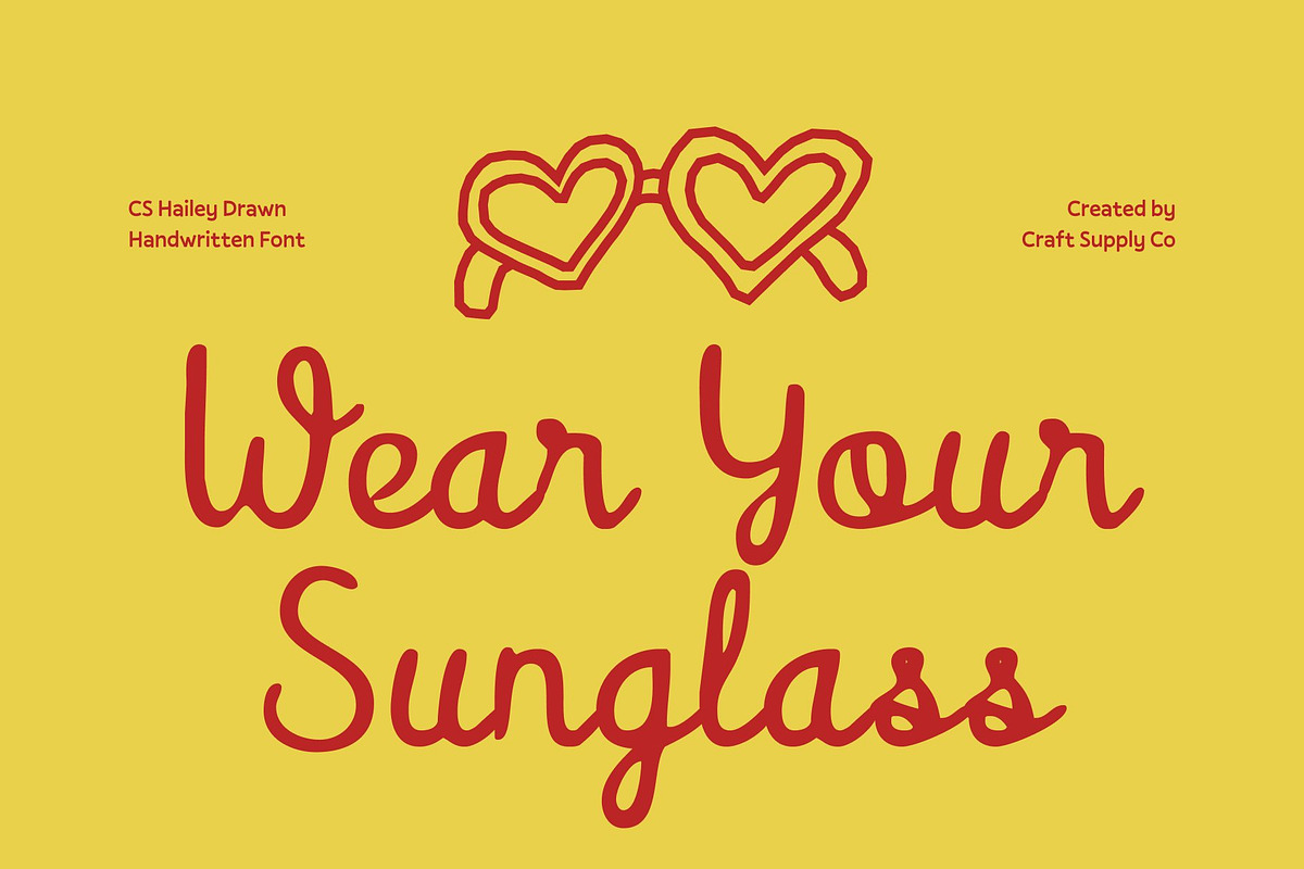 CS Hailey Drawn, a Script Font by Craft Supply Co. (Photo 7 of 8)