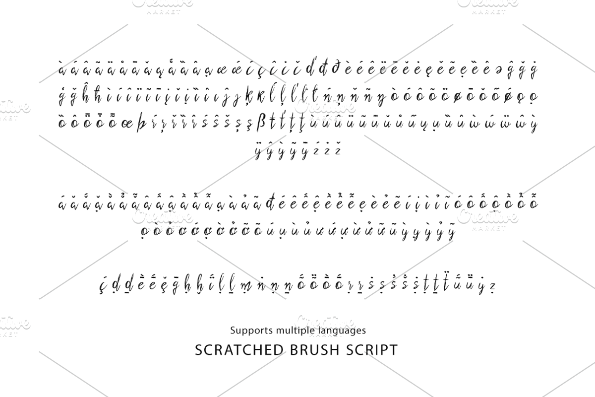 Scratched Brush Script Font preview 6