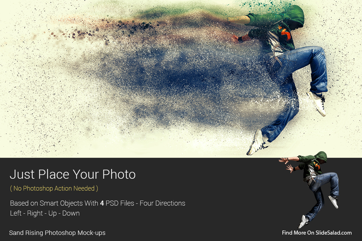 Sand Rising Photoshop Mock-ups, an Action Add-On by SlideSalad (Photo 8 of 21)