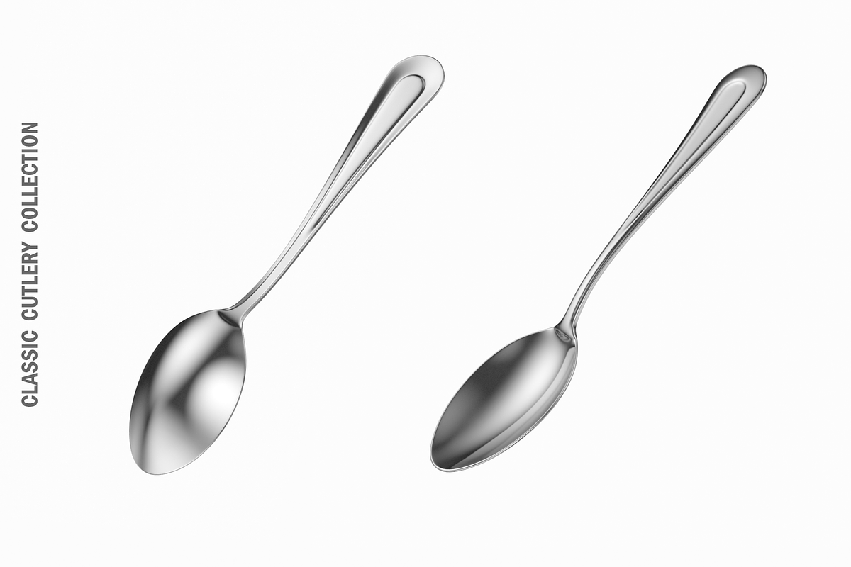 Tea Spoon Classic Cutlery, an Object 3D Model by VK Studio (Photo 1 of 6)