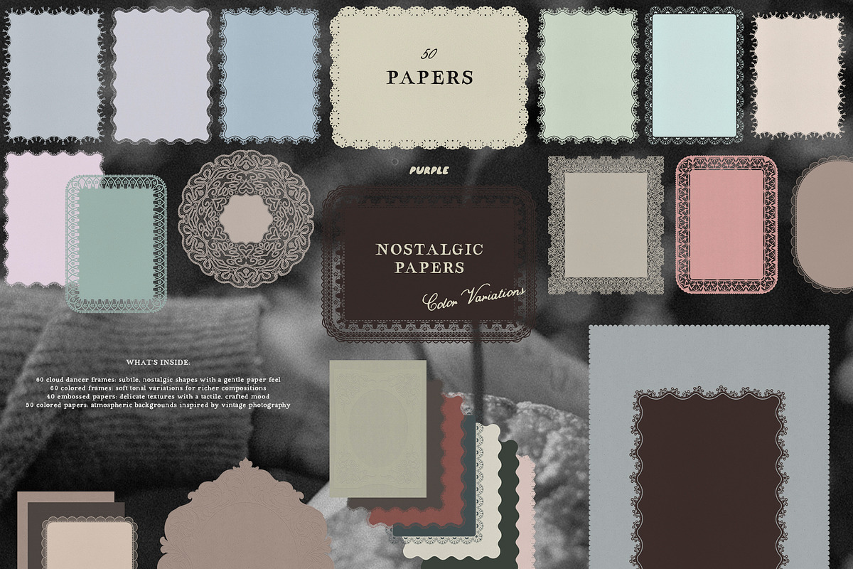 Nostalgic papers & frames, a Texture Graphic by Purple (Photo 19 of 20)