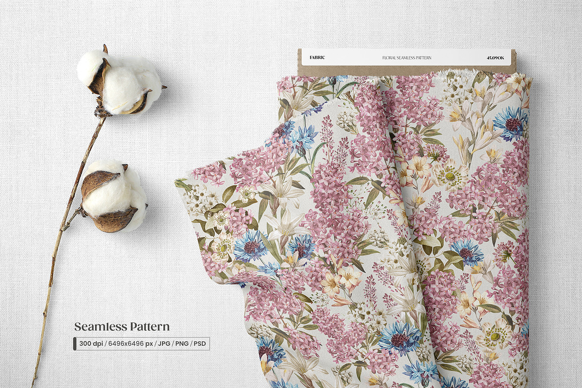 Tender Flora Botanical Pattern, a Pattern Graphic by Yello_illustration (Photo 14 of 14)