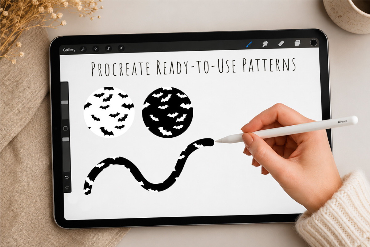 Halloween Procreate Brushes, a Brush Add-On by Mari_Caliart (Photo 3 of 16)