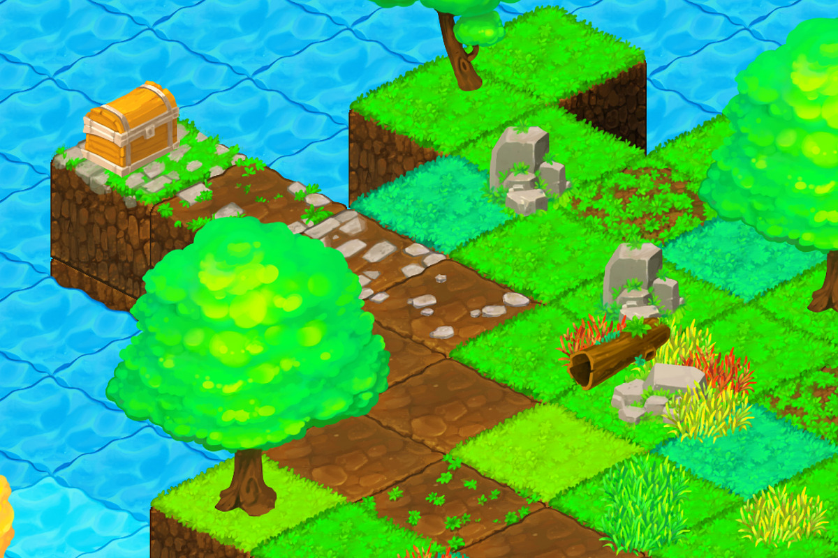 Forest - Isometric Block Tileset, a Graphic by LudicArts (Photo 3 of 4)