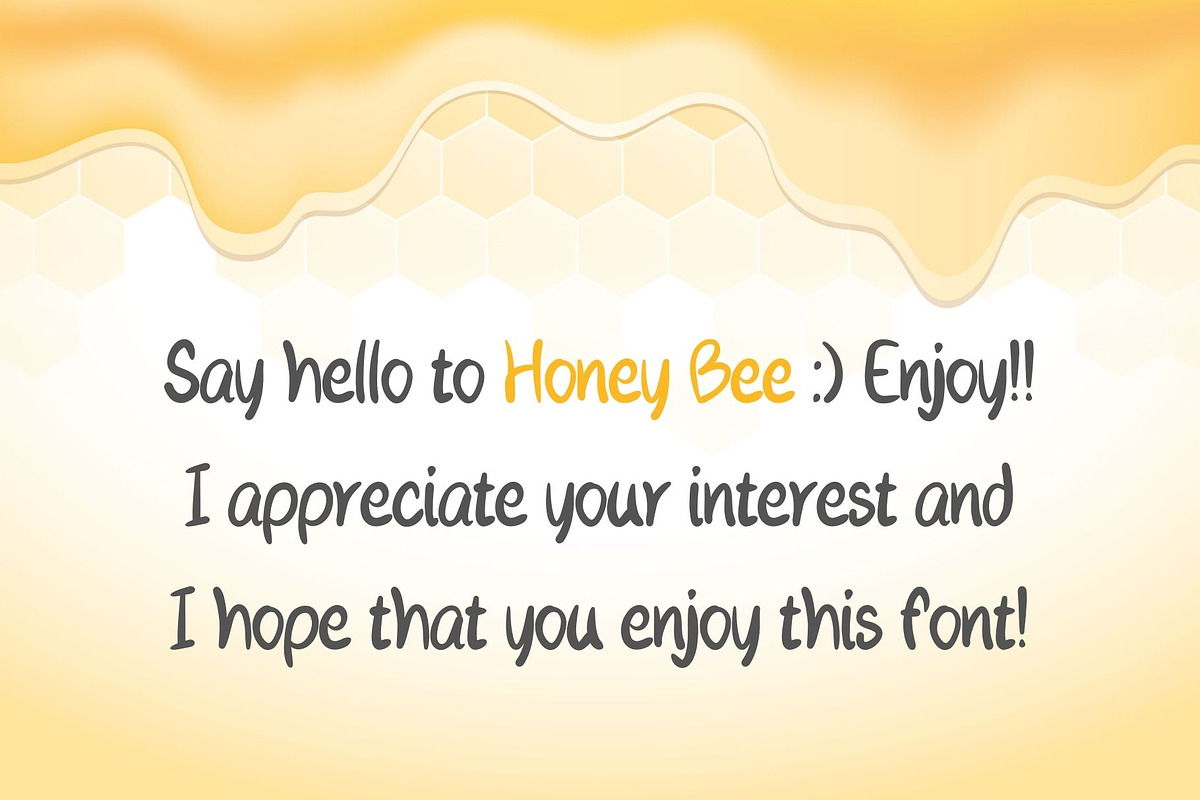 Honey Bee Handwritten Font, a Handwritten Font by Ruddean2109 (Photo 10 of 10)