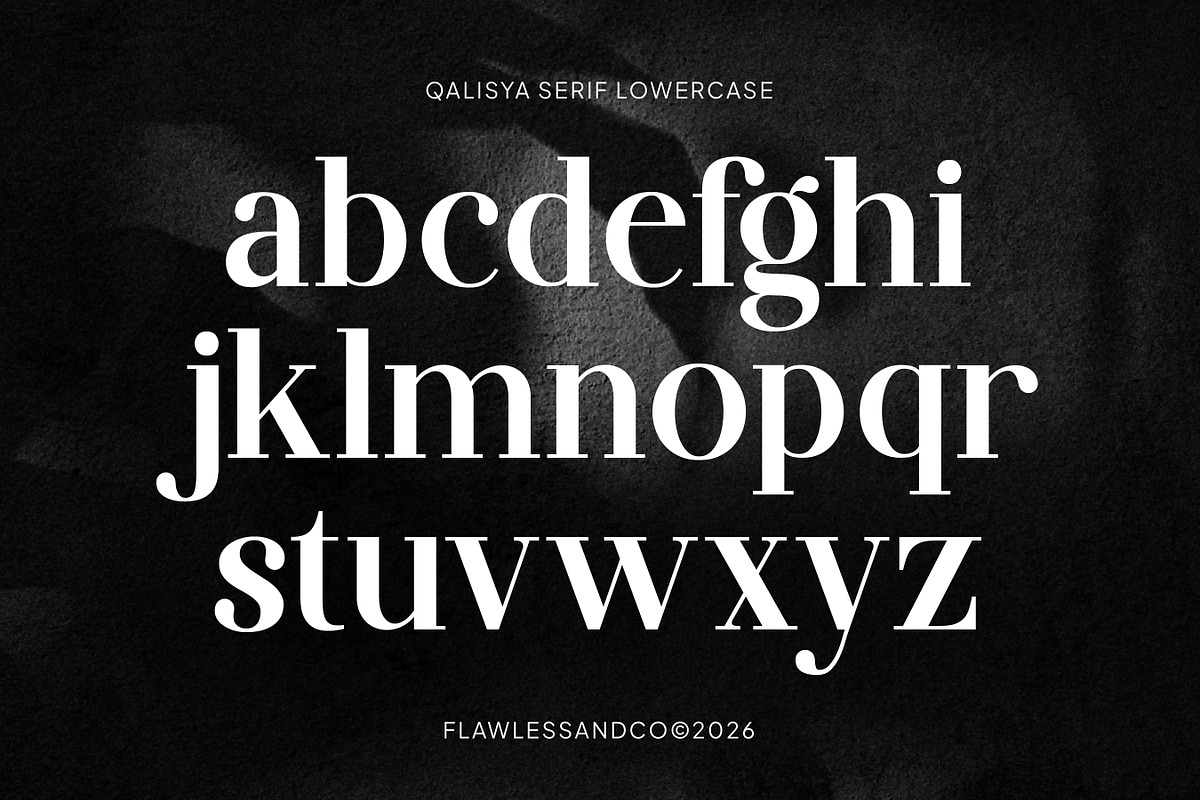 Qalisya - Modern Stylish Serif Font, a Serif Font by Flawless And Co (Photo 8 of 10)