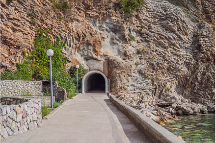 Tunnel under the mountain between, a Nature Photo by Elizaveta Galitskaya