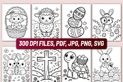 EASTER COLORING BOOK for KIDS, a Seasonal Illustration by Ink Gallery (Thumbnail 3 of 5)