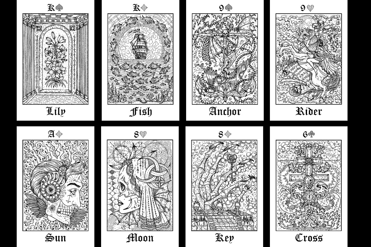 Lenormand deck vector, a Decorative Illustration by Samiramay (Photo 4 of 7)