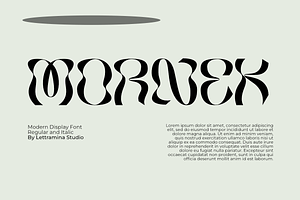 Mornek - Experimental Typeface